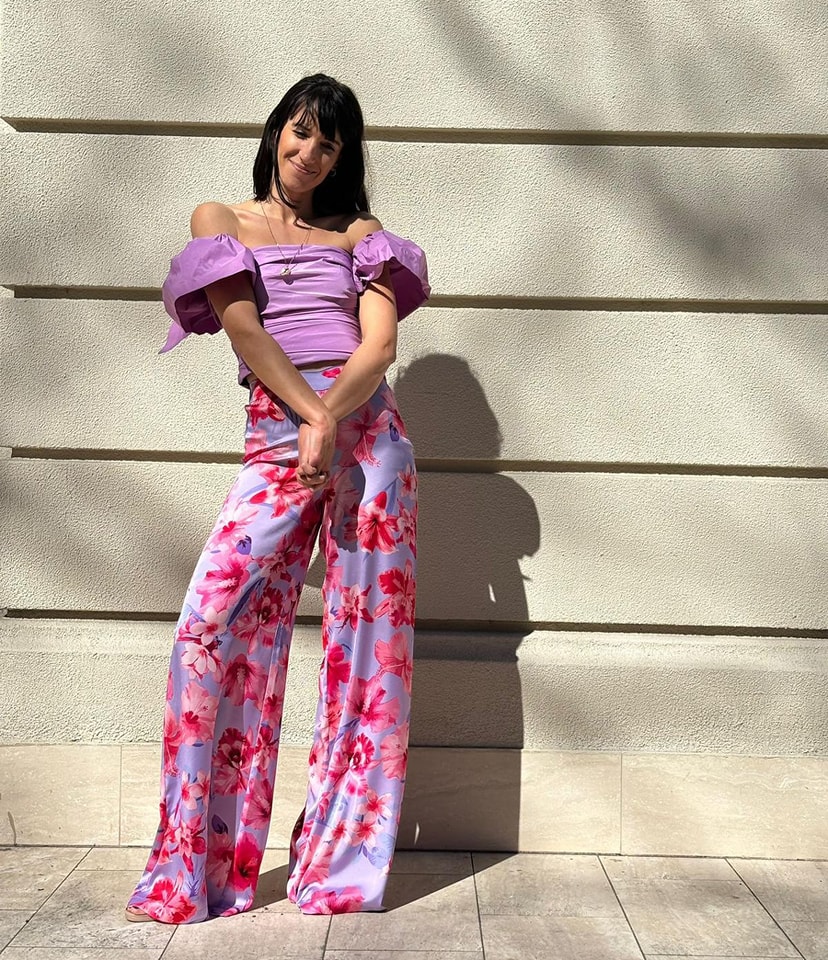 PINKO Pantaloni cu print floral MA7369