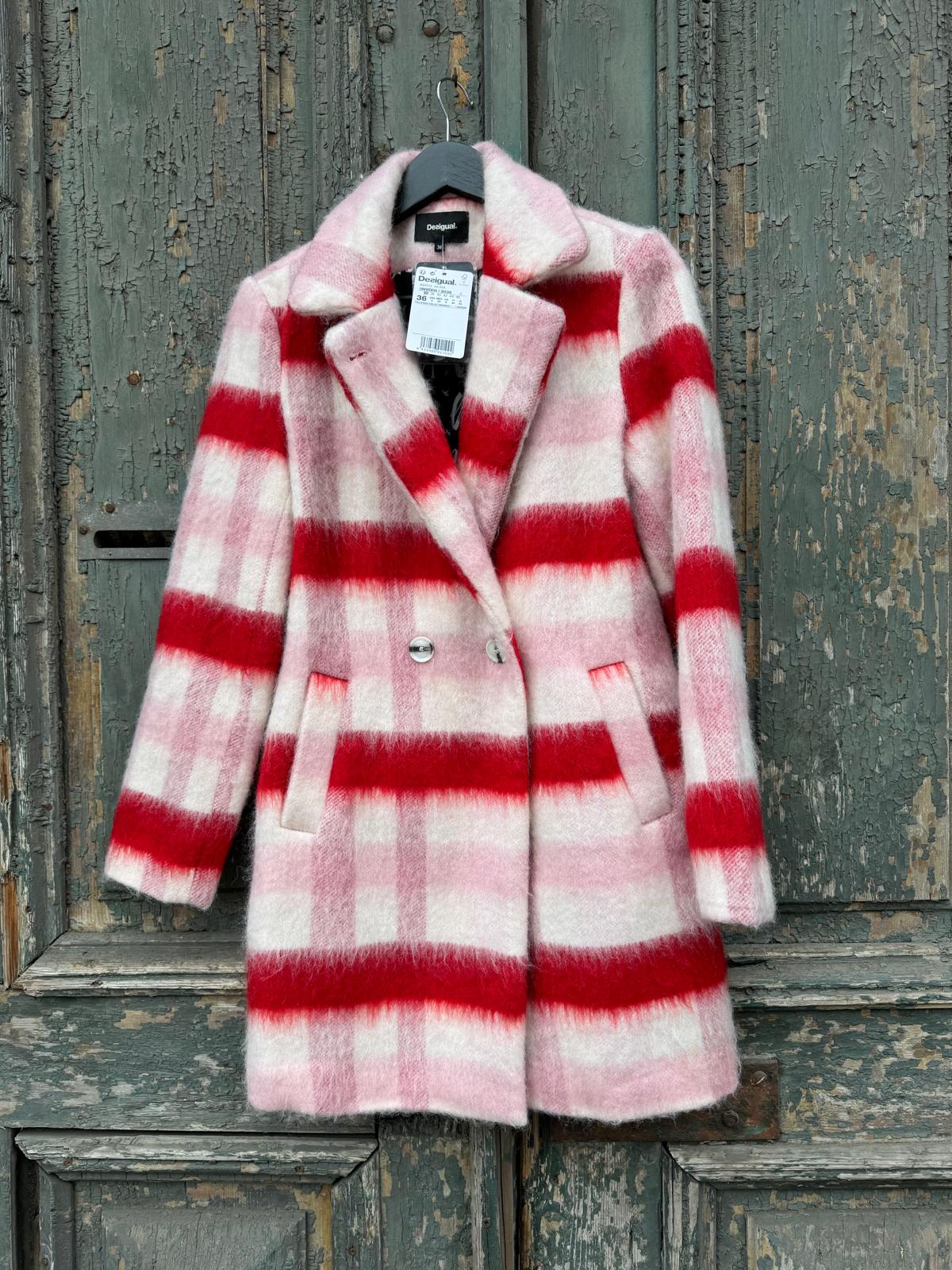 Desigual Palton lână în carouri MA3586 - 36 EU