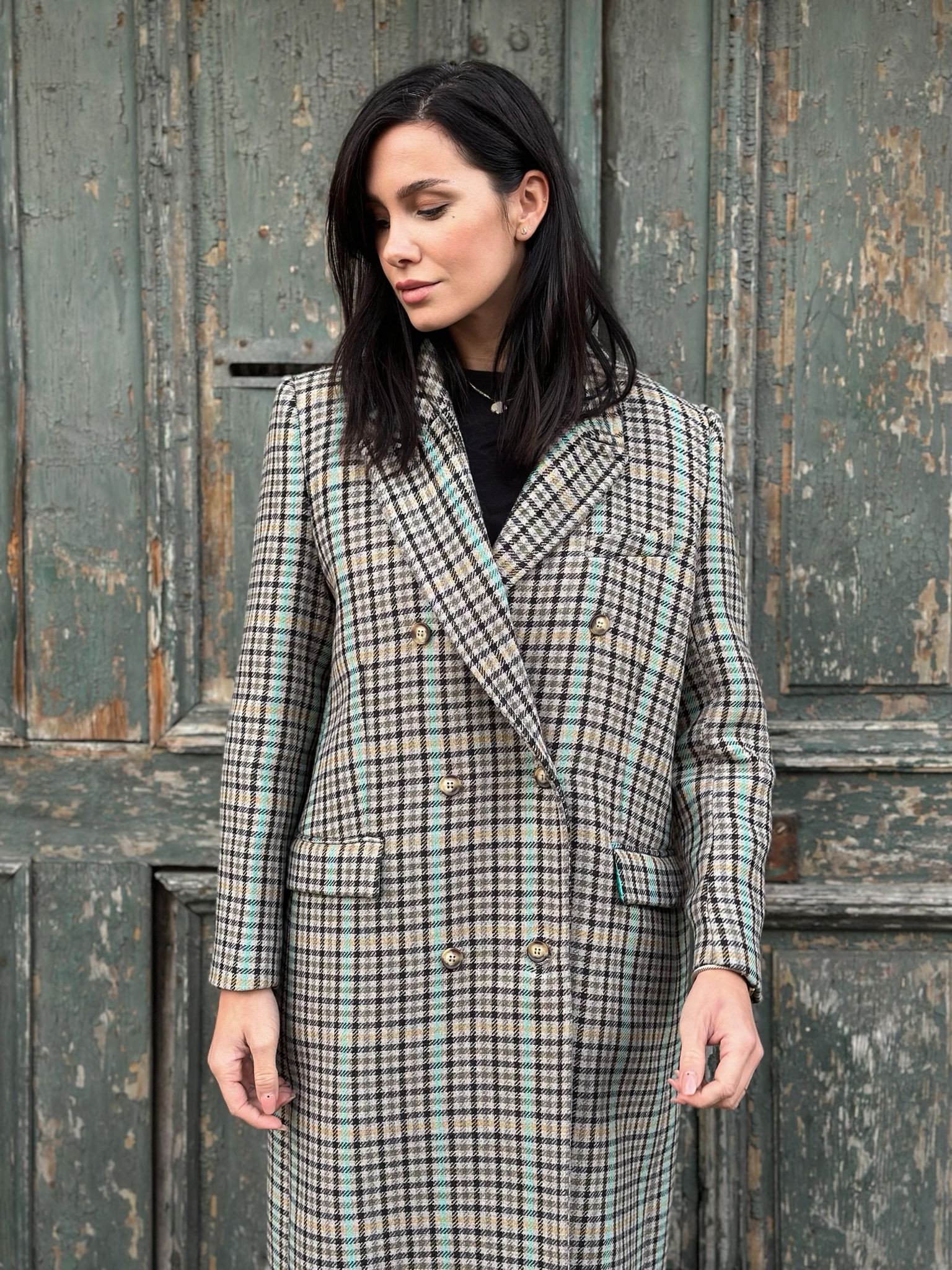 Tara Jarmon Paris Palton în Carouri TWO MA5737 - 40 EU