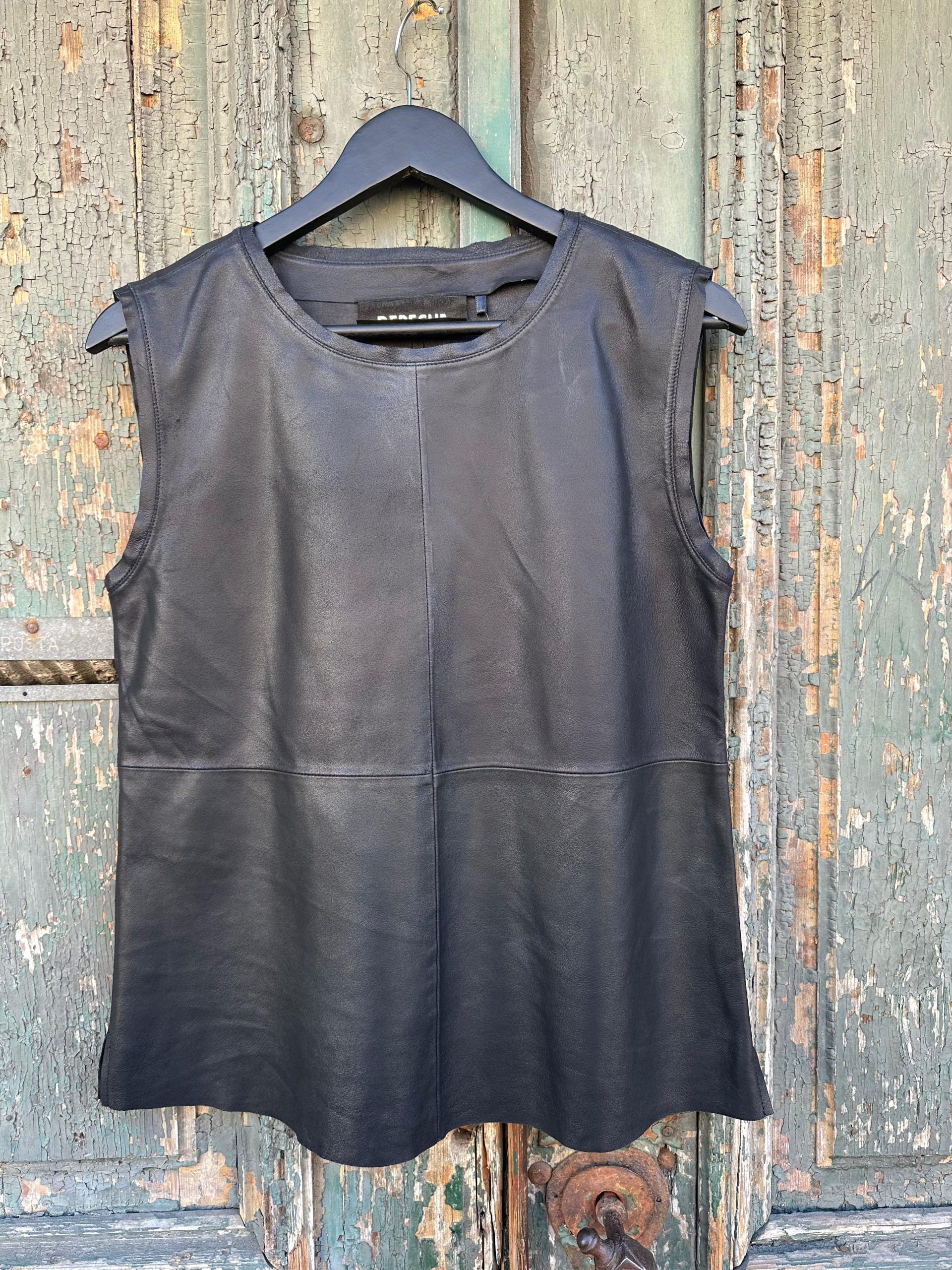 DEPECHE - Top Piele Negru One MA4455 - 38 EU