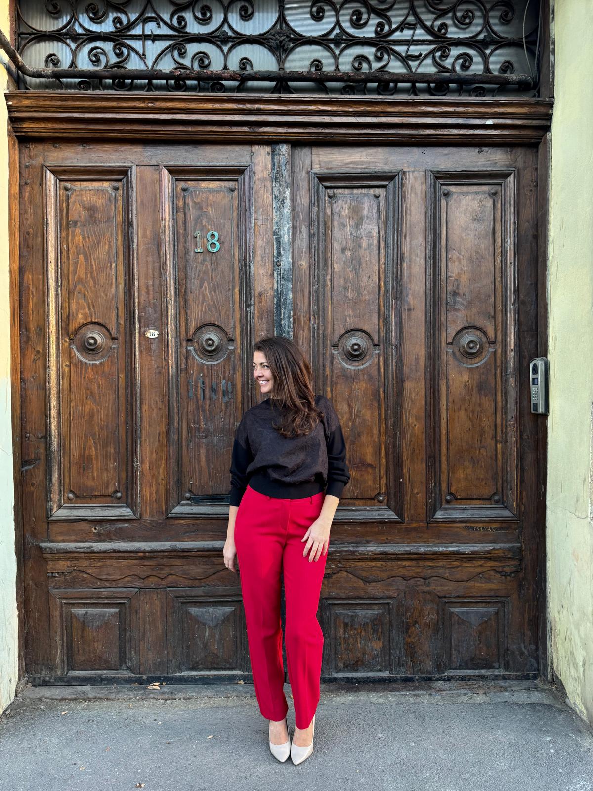 Simona Corselli Pantaloni roși - XXXL INTL