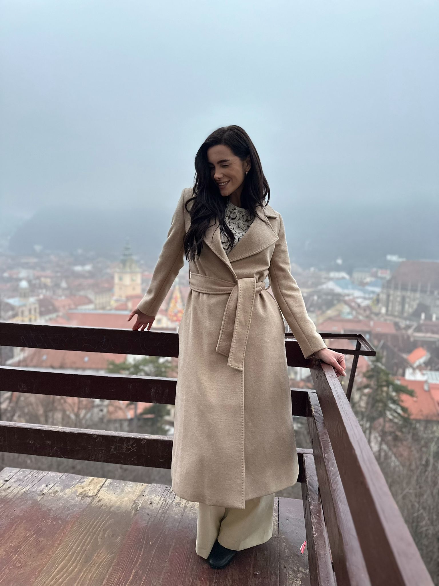 Roberto Cavalli Class Palton bej MA5660 - 44 IT