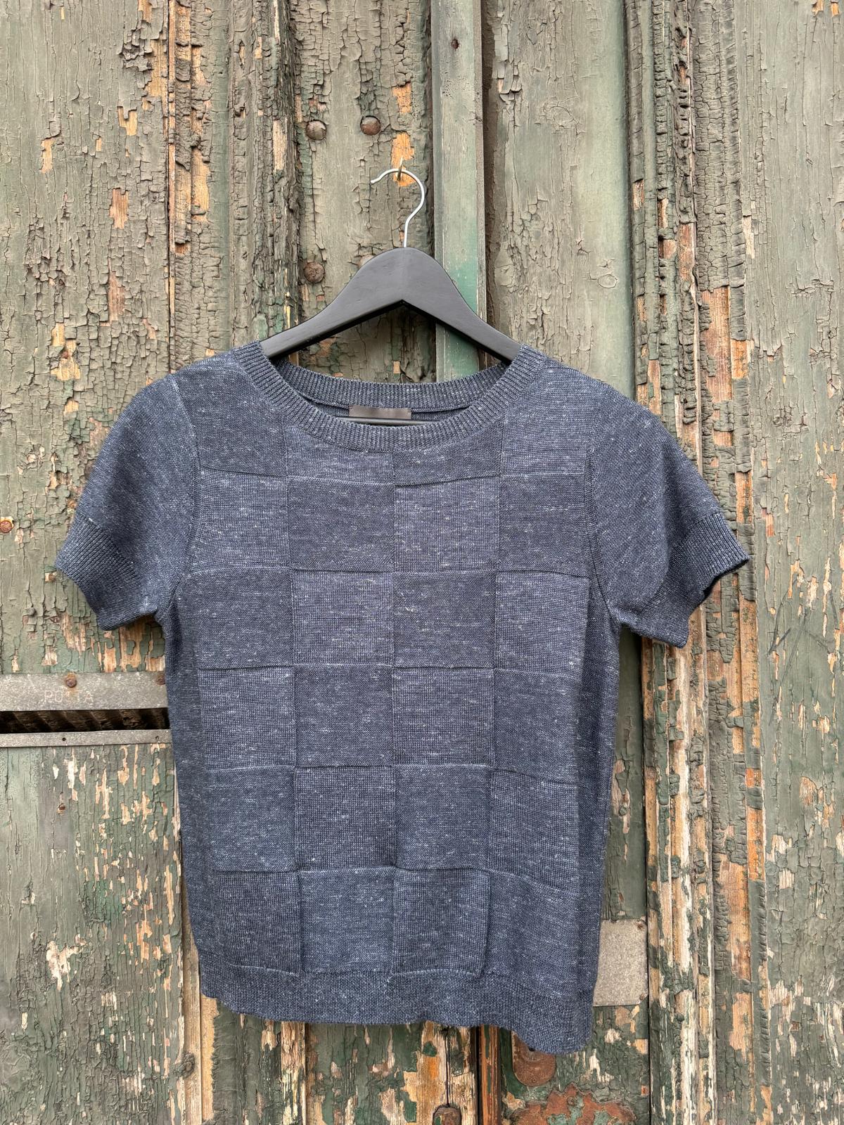 Eric Bompard Bluză albastru antic cu mânecă scurtă MA5409 - 36 EU