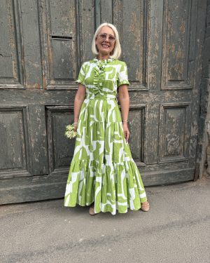 MeiMeij Rochie verde print
