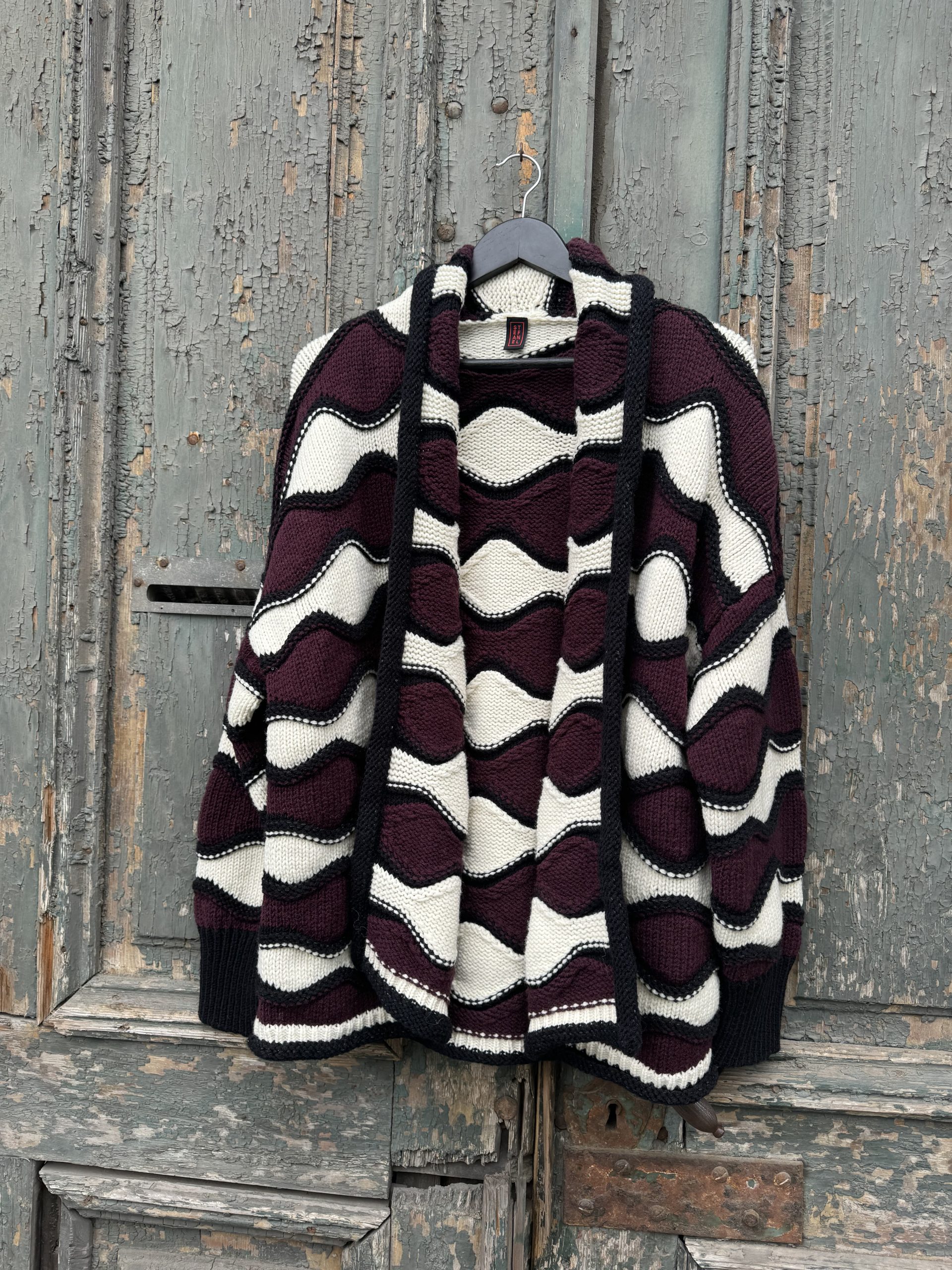 STEFANEL Cardigan în dungi MA6980 - 38 EU