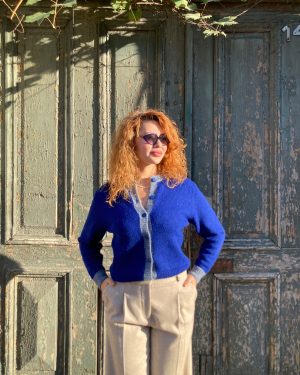 Cardigan Alpaca Blue Dream