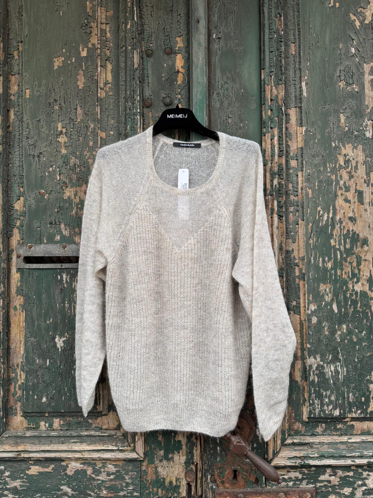 Pulover Mohair-Alpaca Corala - 46-48 - Crem