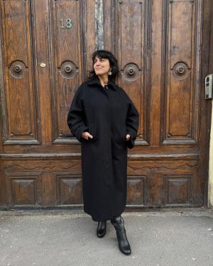 Palton 100% Lână Reciclată Negru