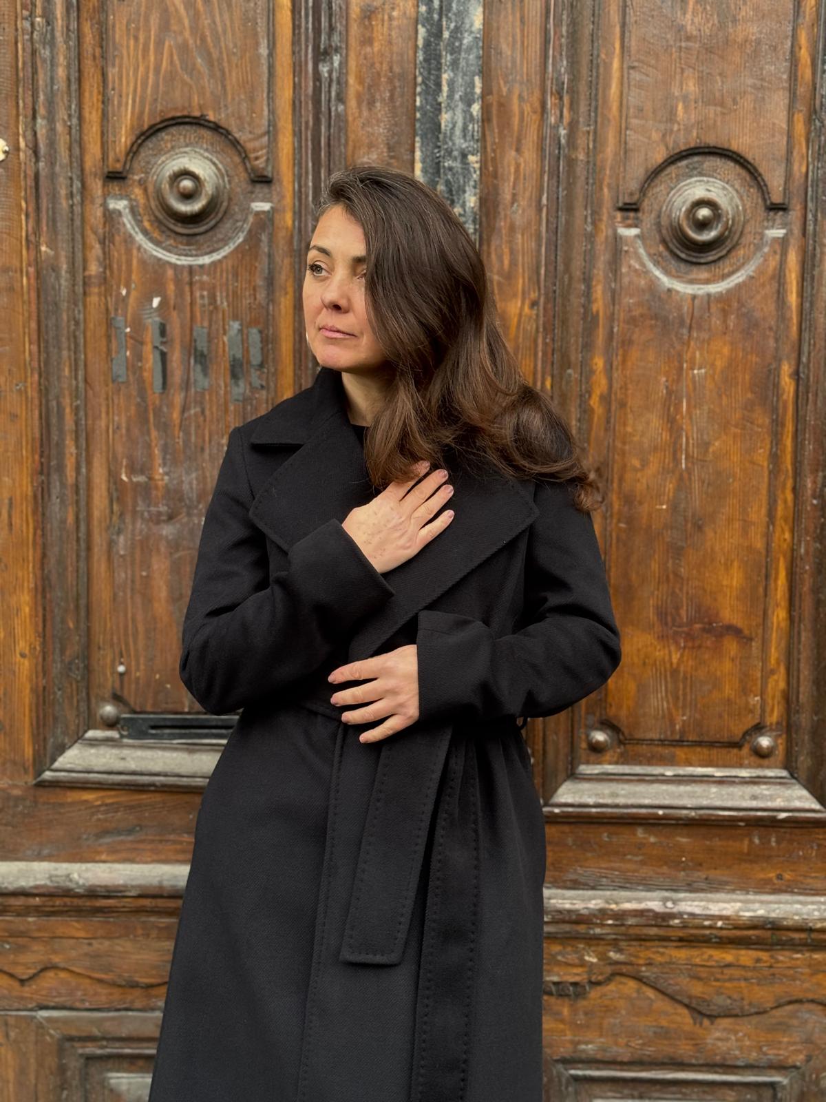 CAVALLI CLASS Palton din lână negru - 46 IT