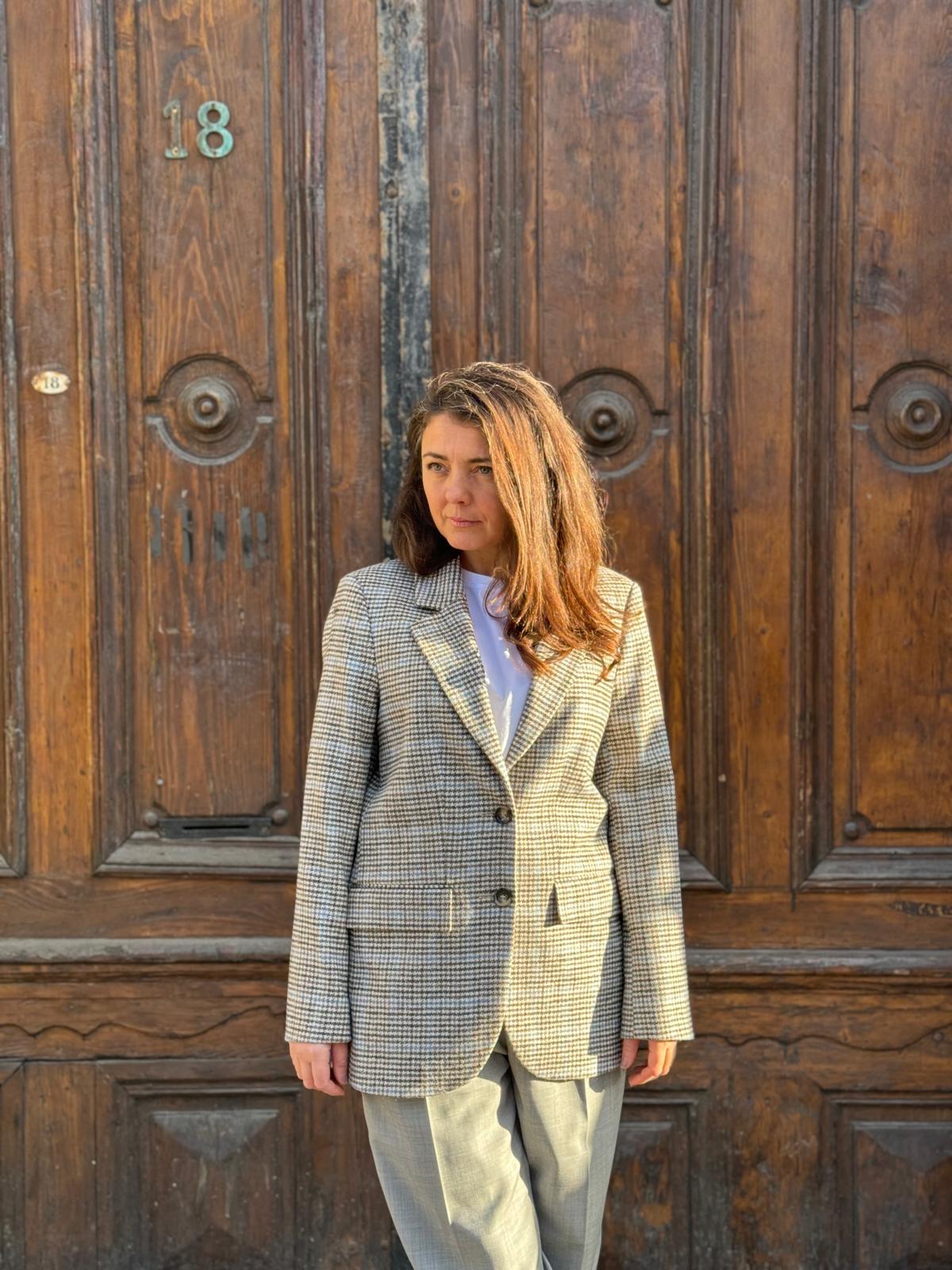 Newhouse Jachetă lână in carouri - M INTL